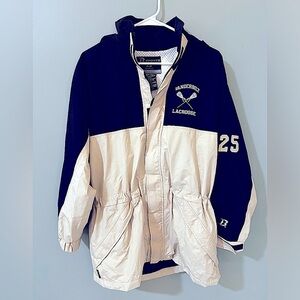 Vanderbilt Lacrose trench utility jacket with hood size extra small